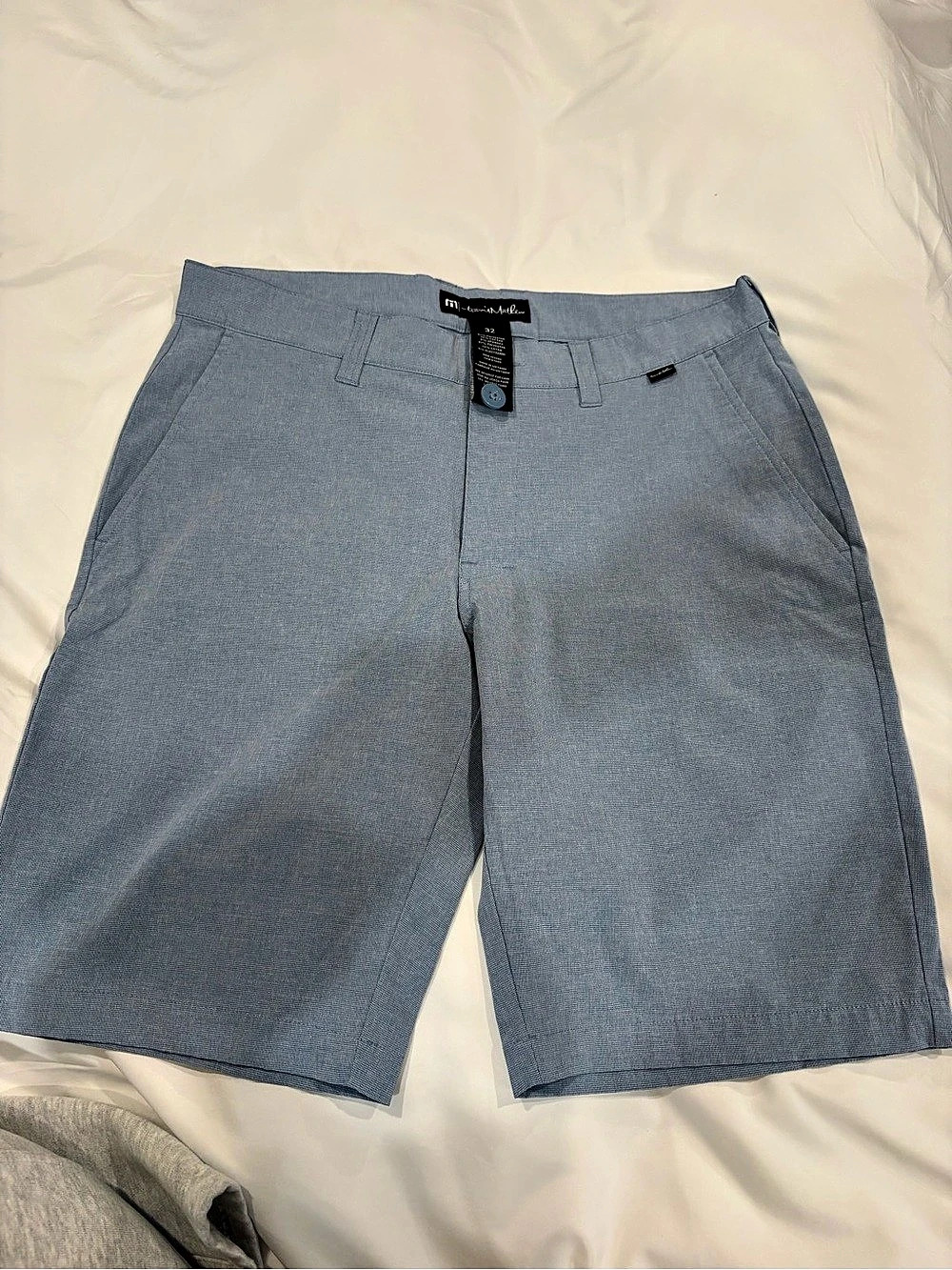 TravisMathew Beck Performance Golf Shorts Blue Size 32